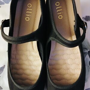 Ollio Women's Black Mary Jane Shoes
